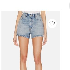 NWT Re/Done denim MIDI ripped tide shorts size 25 retail $215